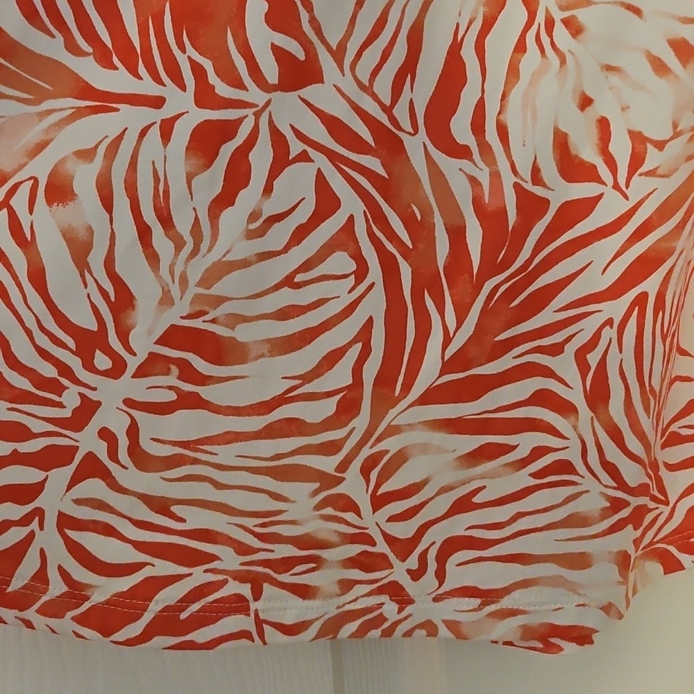 Tommy Bahama Island Zone Coral and White Printed Athletic Tank Top - Picture 8 of 14